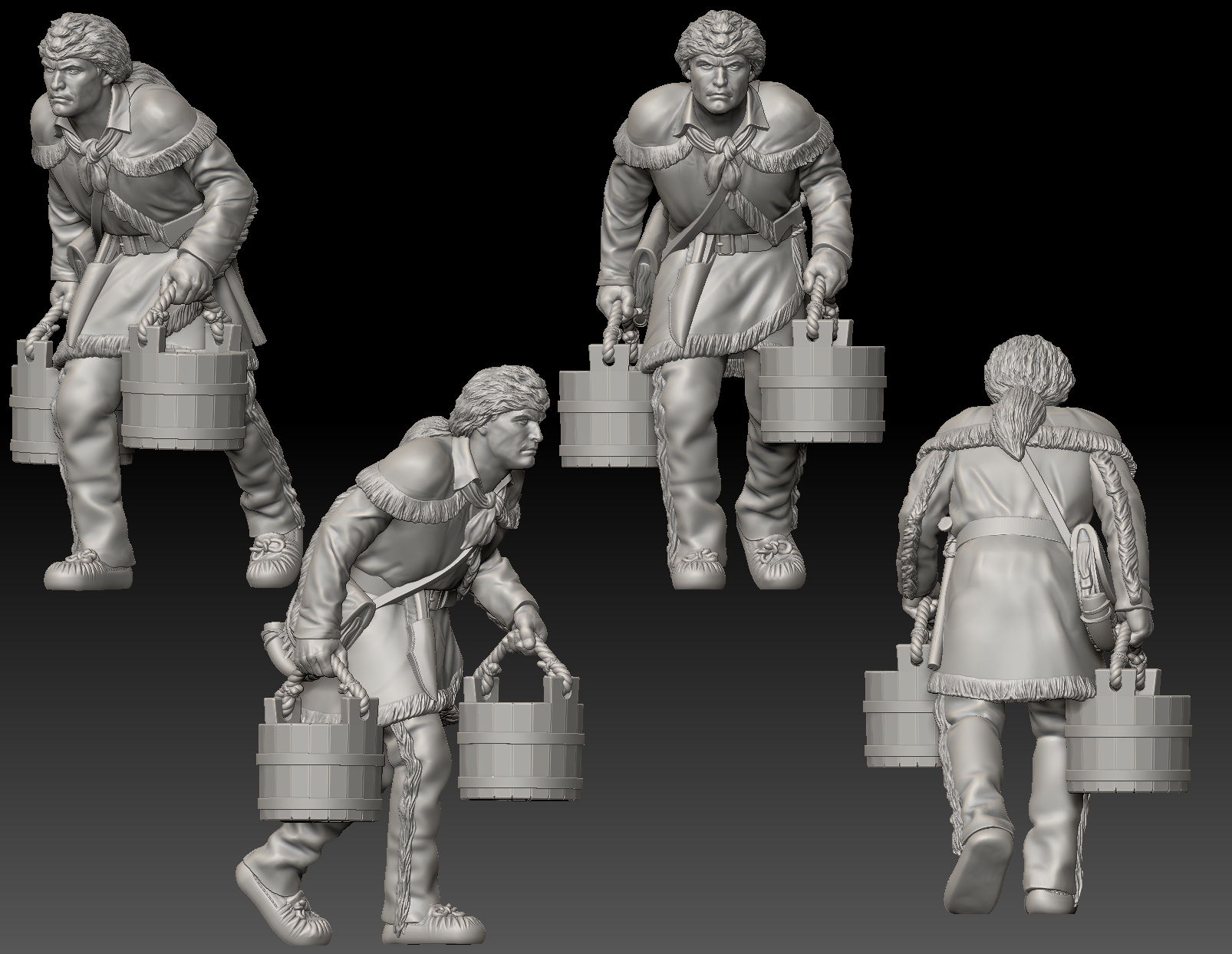 Alamo Trapper walking low with buckets