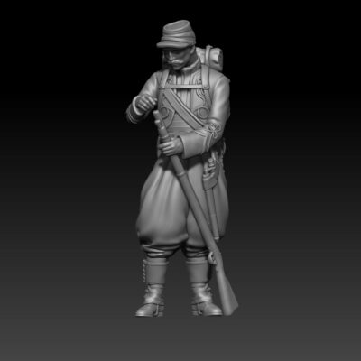 Zouave Pennsylvania Civil War loading, kepi