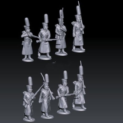 napoleonic russian guard grenadiers in greatcoats 1805-07 set 1
