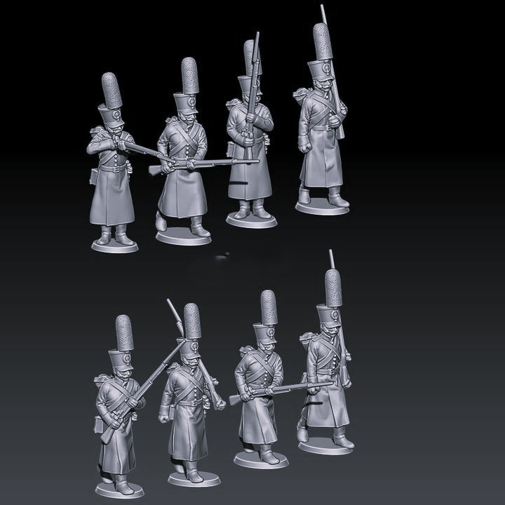 napoleonic russian guard grenadiers in greatcoats 1805-07 set 1