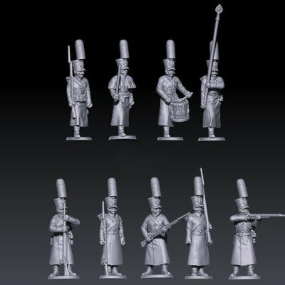 napoleonic russian guard grenadiers with greatcoats 1805-07 set 2