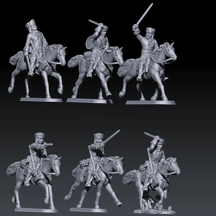 Russian dragoons for GNW 1700-1721 with karpus hat set 2