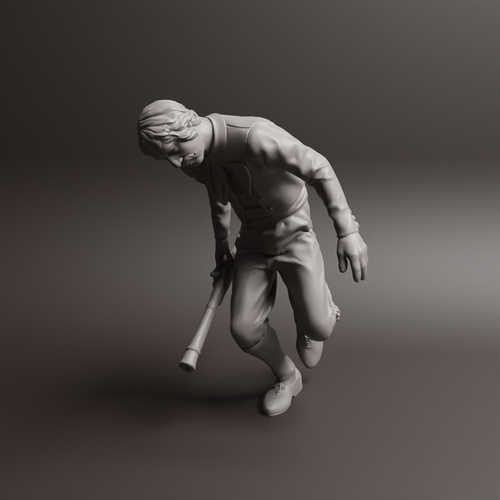 Civilian injured falling, 1800s