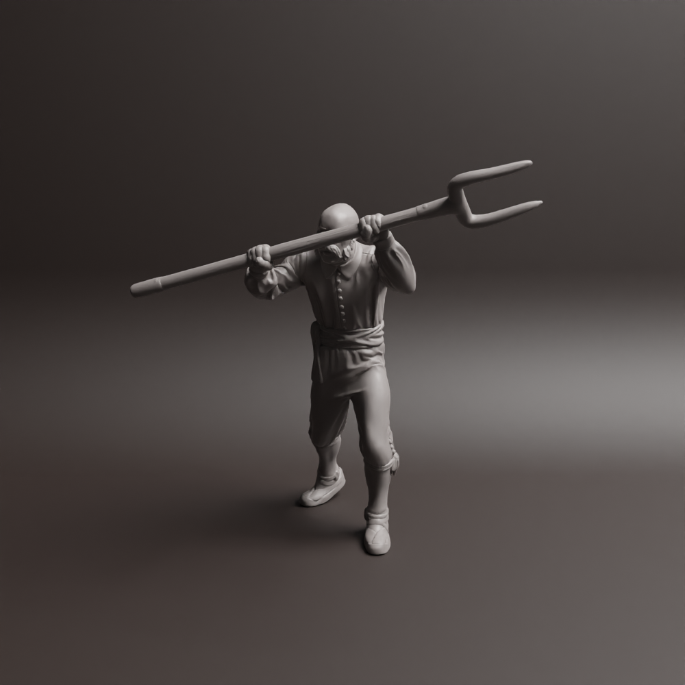 Civilian defending himself, 1800s