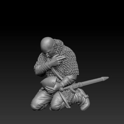 Medieval Praying Knight Kneeling 3