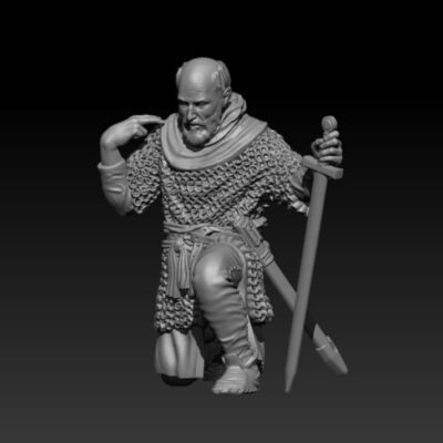 Medieval Praying Knight Kneeling 4