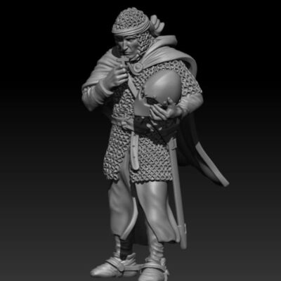 Medieval Praying Knight Standing 1
