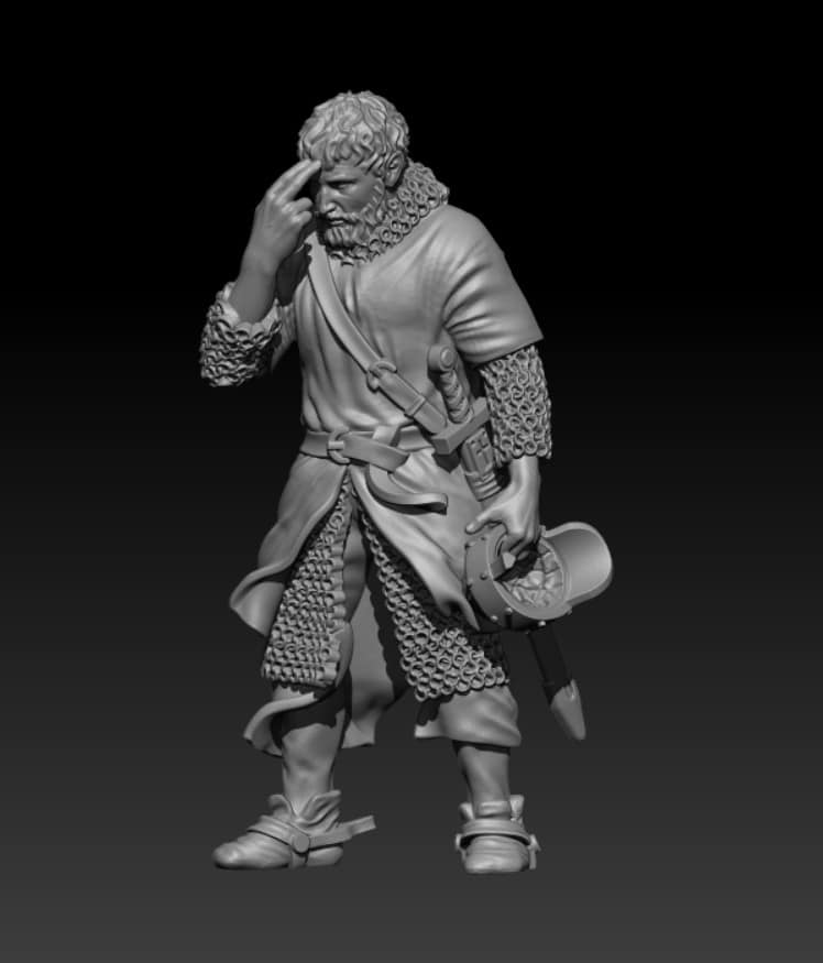Medieval Praying Knight Standing 2
