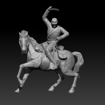 US Cavalry soldier attacking with sable
