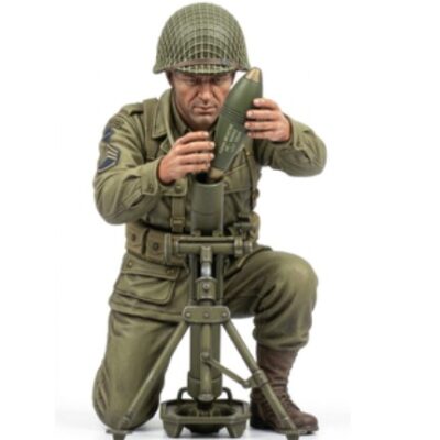 2nd Ranger Battalion M2 Mortar gunner American soldier WW2