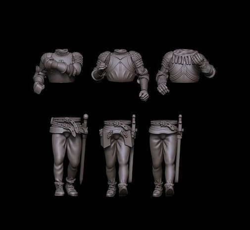 3x Marching-Unit: Late Medieval Swiss-German Mercenary-Front-Rankers many heads
