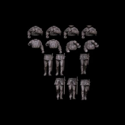 8x Marching-Unit: Late Medieval Swiss-German Mercenary-Front-Rankers many heads v2