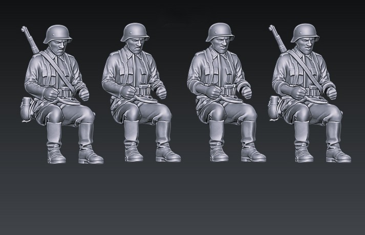 German WW2 drivers for cars and wagons late war winter cloth, helmets