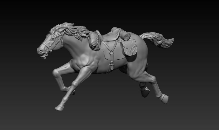 Cavalry Horse running