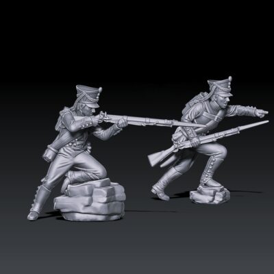 Russian napoleonic jagers 1812 firing scene
