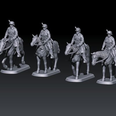 WW2 German cavalry riders - summer and winter cloth