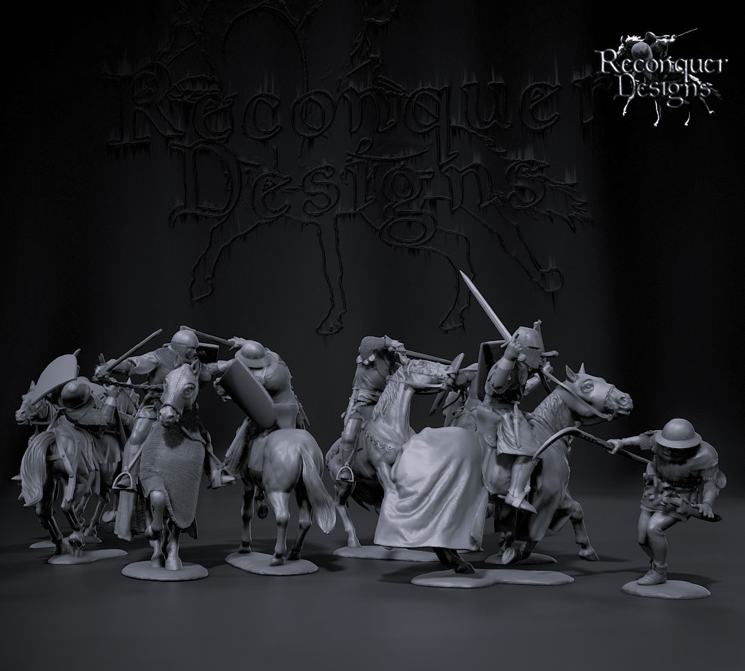 14th Century Knights Clashing Set of 8+1
