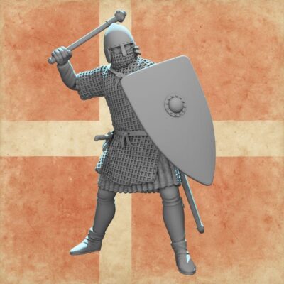 Early Medieval Danish Knight Defending the Kingdom Sword & Shield
