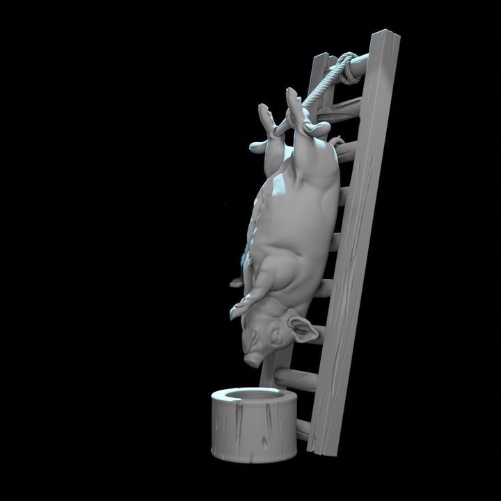 Slaughtered Pig Hanging