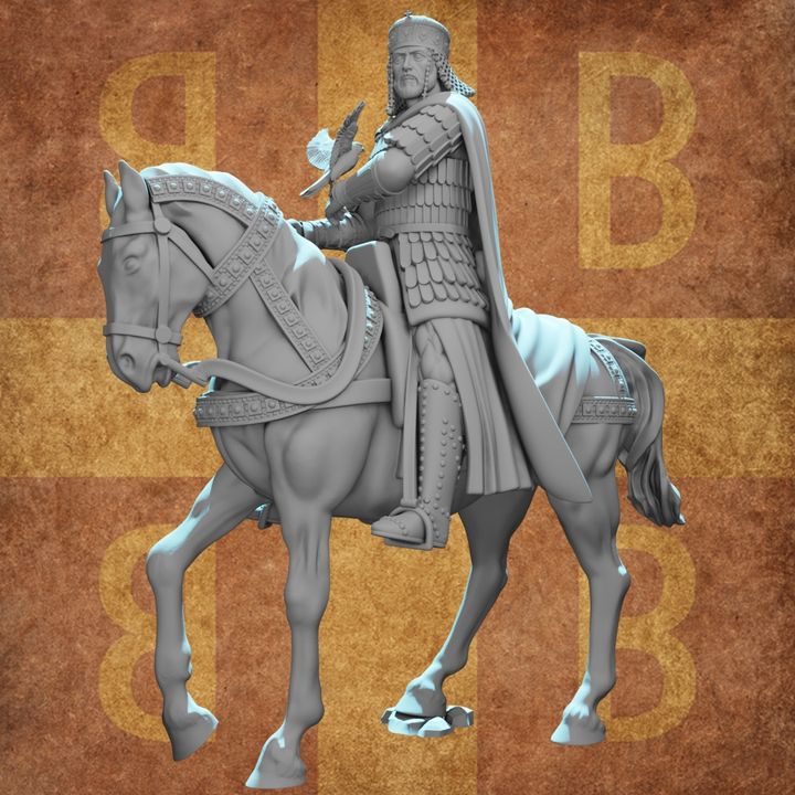 Medieval Byzantine Emperor Mounted Commander