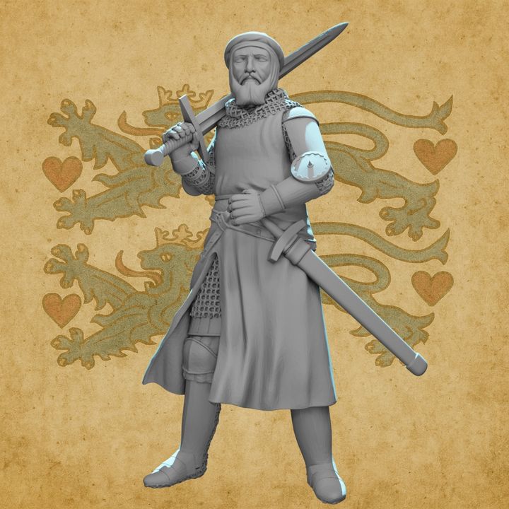 Medieval Knight Resting with Great Sword