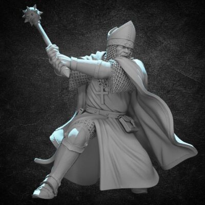 Medieval Warrior Bishop with Mace