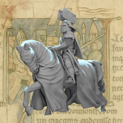 Mounted Medieval Polish Knight Crested Helm