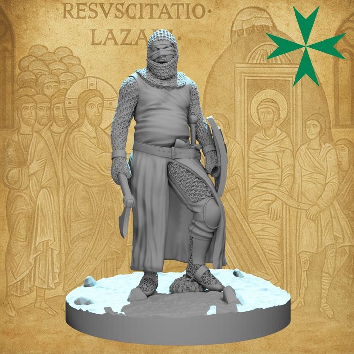 St Lazarus Leper Knight Miniature Knight