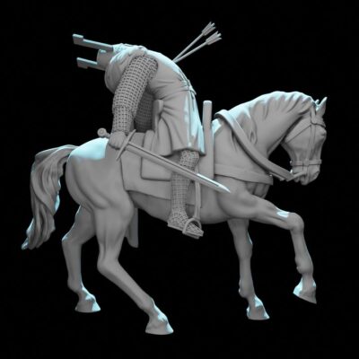 Wounded Teutonic Knight on Horseback