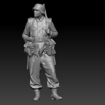 Standing engineer soldier German WW2