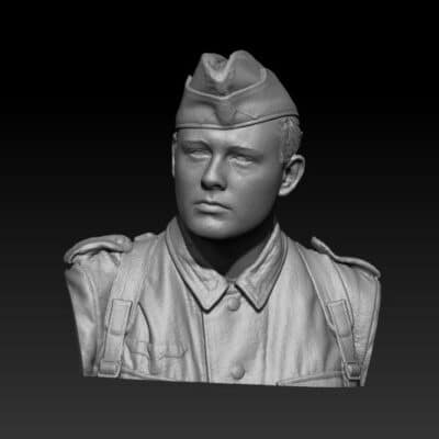Bust of German soldier WW2