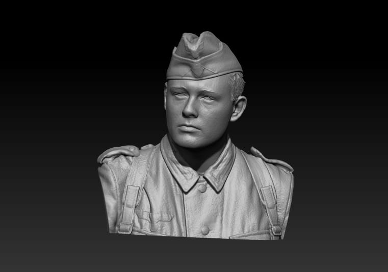Bust of German soldier WW2