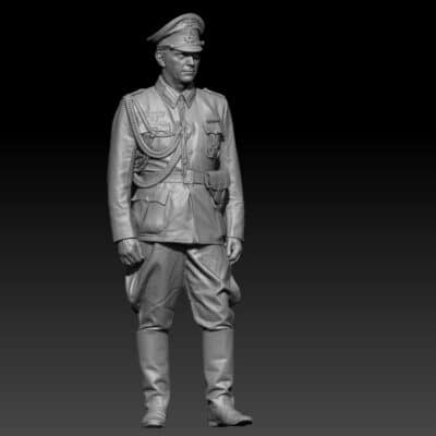 German Officer looking mean, WW2