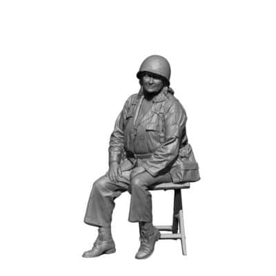 US Army Nurse resting, WW2