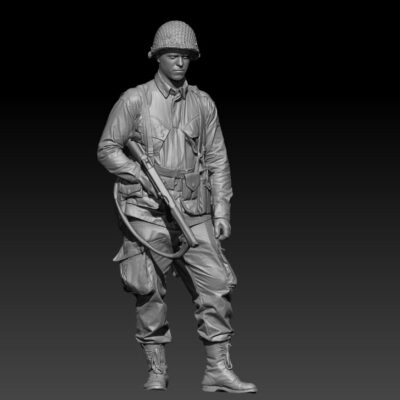 WW2 101 Airborne soldier waiting