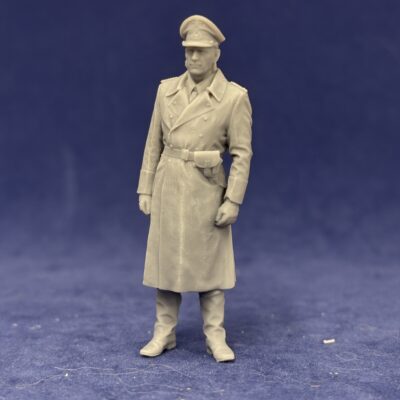 German Officer in long coat, waiting