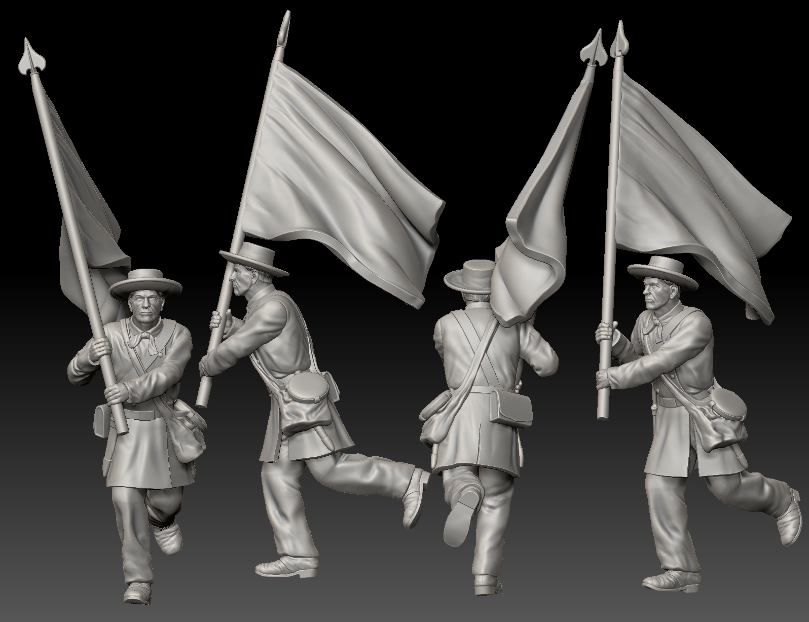 1st Mississippi Rifle flag bearer