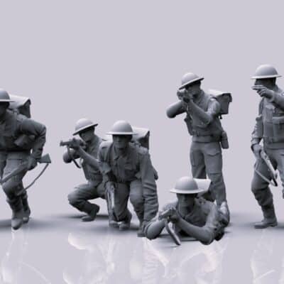 WW2 British Soldiers Attacking