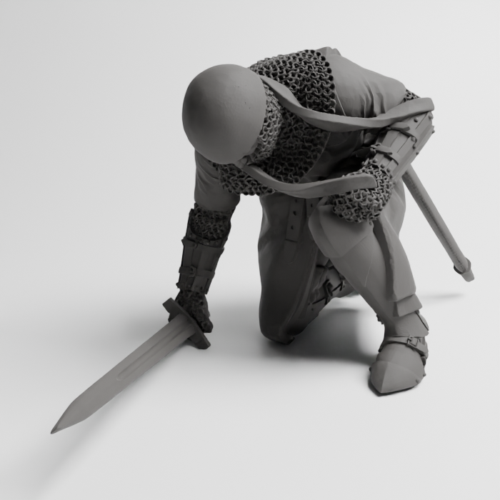 Severe Fatigue Christian soldier 14th Century