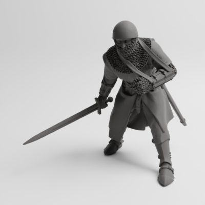 Fatigued Christian soldier 14th Century