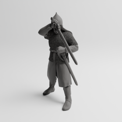 Mildly Fatigued Muslim soldier 14th Century
