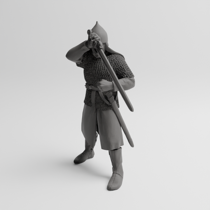 Mildly Fatigued Muslim soldier 14th Century