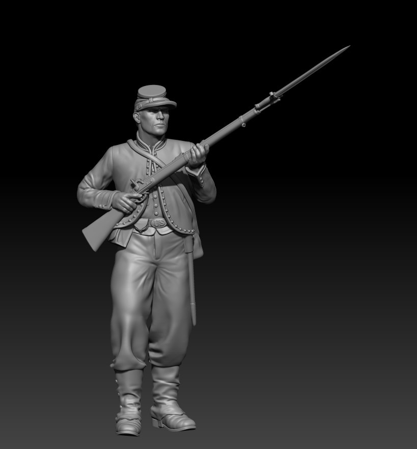 Standing with rifle up - 69th Pennsylvania Zouave - Image 2