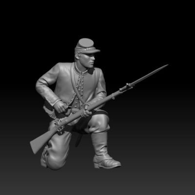 Crouching 69th Pennsylvania Zouave soldier