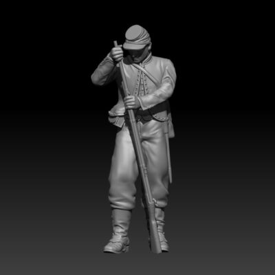 Loading rifle 69th Pennsylvania Zouave soldier