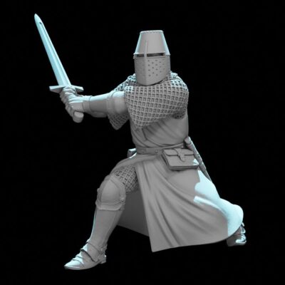 Medieval Crusader Knight – Two-Handed Sword Charging