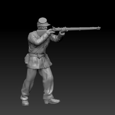 Union civil war soldier firing behind wall v1