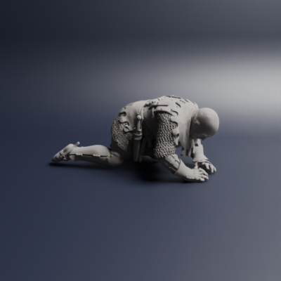 14th century Crawling knight wounded