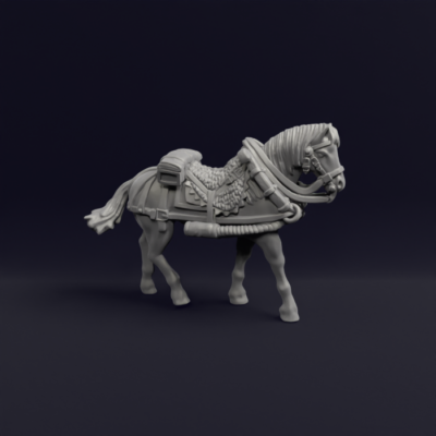 French Limber and Wagon horse 12