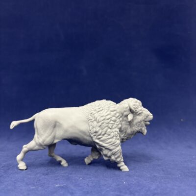 Bison running happy